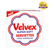 VELVEX WHITE PLAIN SERVIETTES 100 SHEETS - Bulkbox Wholesale