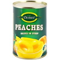DOMEE PEACH HALVES SYRUP - Bulkbox Wholesale