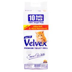 VELVEX 2PLY TOILET TISSUE UNWRAPPED 4X10S' - Bulkbox Wholesale