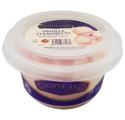 DAIRYLAND VANILLA/STRAWBERRY ICE CREAM 24X120ML - Bulkbox Wholesale