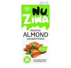 NUZIWA ALMOND MILK UNSWEETENED 6X1L - Bulkbox Wholesale