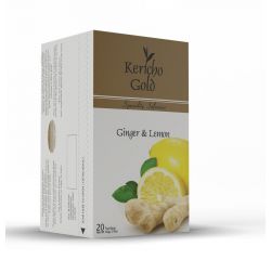 KERICHO GOLD SPECIALITY INFUSIONS GINGER & LEMON ENVELOPE TEA BAGS 6X  20'S - Bulkbox Wholesale