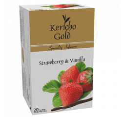 KERICHO GOLD SPECIALITY INFUSIONS STRAWBERRY & VANILLA ENVELOPE TEA BAGS 6X  20'S - Bulkbox Wholesale