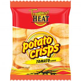 TROPICAL HEAT POTATO CRISPS TOMATO 50G - Bulkbox Wholesale