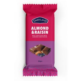 DAIRYLAND ALMOND & RAISIN CHOCOLATE 80G - Bulkbox Wholesale