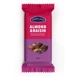 Dairyland Almond & Raisin Chocolate 24x40g - Bulkbox Wholesale