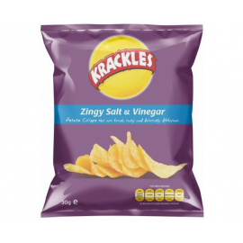 KRACKLES POTATO CRISPS ZINGY SALT & VINEGAR 30G - Bulkbox Wholesale