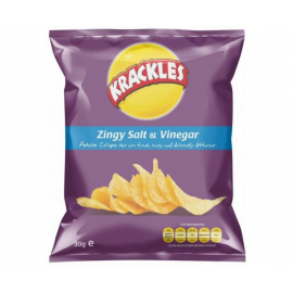 Krackles Potato Crisps Zingy Salt & Vinegar - Bulkbox Wholesale