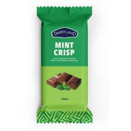 DAIRYLAND MINT CRISP CHOCOLATE 12X80G - Bulkbox Wholesale
